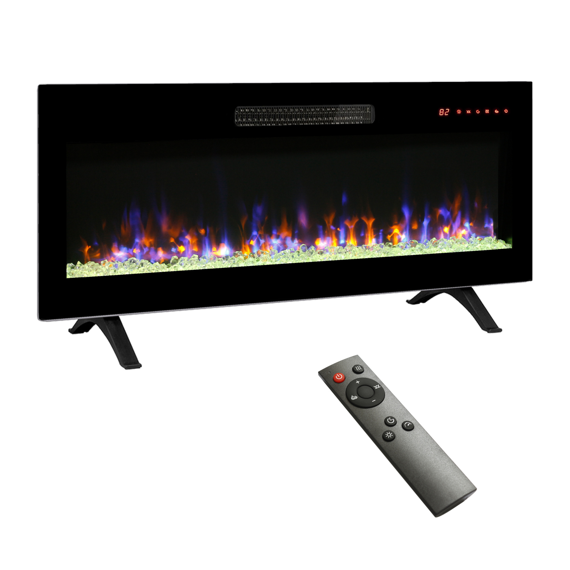 EdenDirect Freestanding and Wall Mounted Electric Fireplace — 42in., 1400W, 5000 BTU, Remote Control, Model# NTE133638